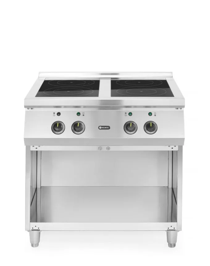 Cuisinière à induction avec 4 foyers 400V/17000W 800x700x(H)870 mm - Hendi