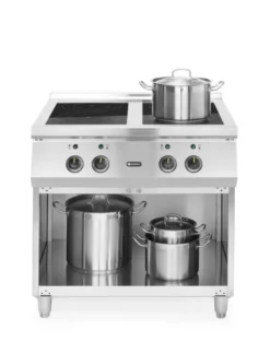 Cuisinière à induction avec 4 foyers 400V/17000W 800x700x(H)870 mm - Hendi