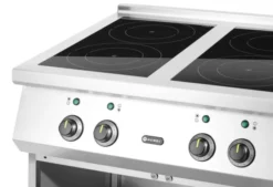 Cuisinière à induction avec 4 foyers 400V/17000W 800x700x(H)870 mm - Hendi