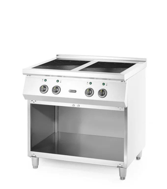 Cuisinière à induction avec 4 foyers 400V/17000W 800x700x(H)870 mm - Hendi