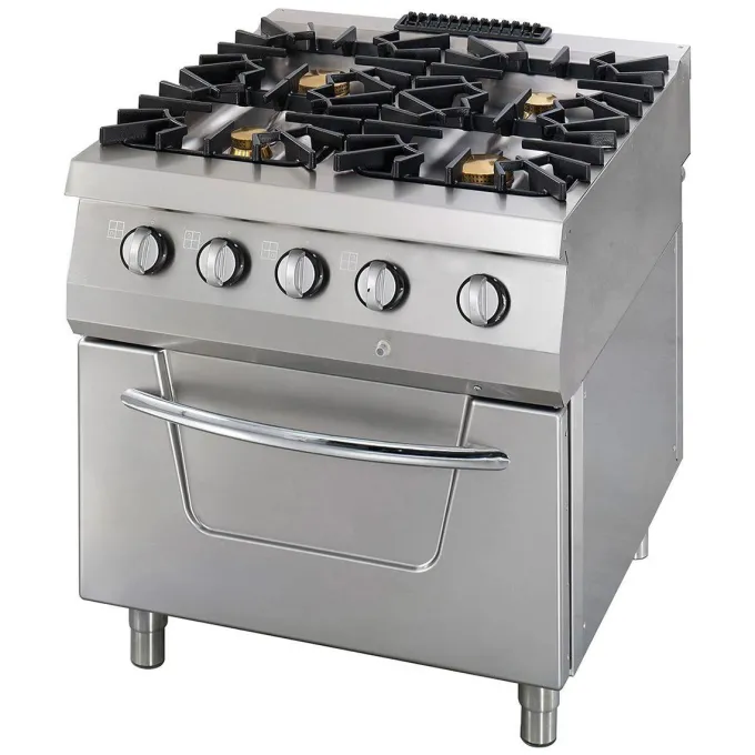 Cuisinière Premium Gaz - 4 Brûleurs - avec Four - Prof. 90 cm - Maxima