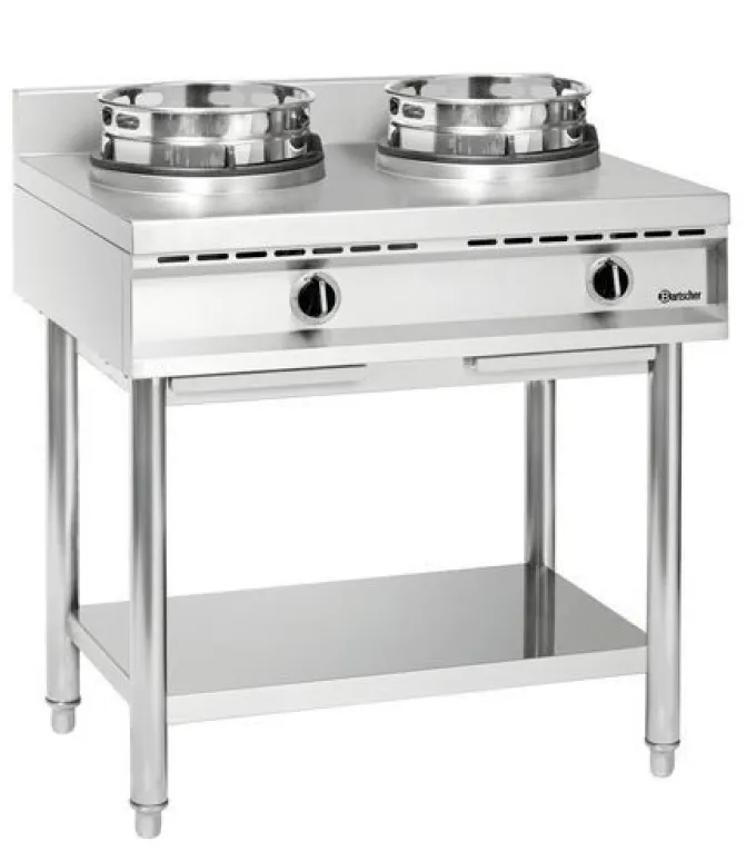 Cuisinière à Wok à Gaz - 2 Brûleurs x 11.5 kw - Bartscher