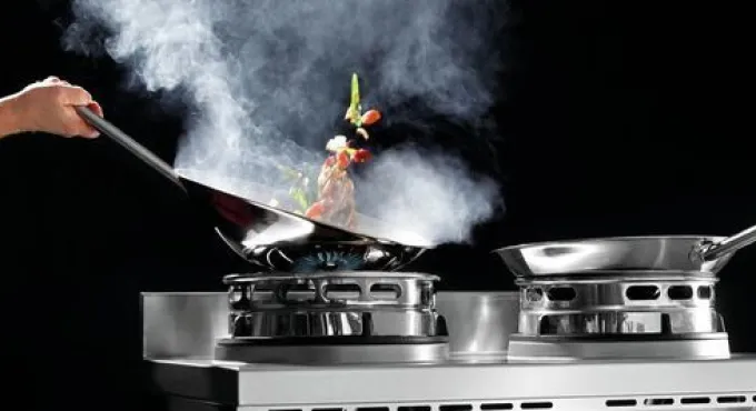 Cuisinière à Wok à Gaz - 2 Brûleurs x 11.5 kw - Bartscher