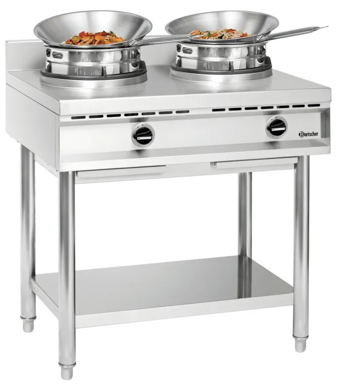 Cuisinière à Wok à Gaz - 2 Brûleurs x 11.5 kw - Bartscher