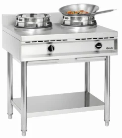 Cuisinière à Wok à Gaz - 2 Brûleurs x 11.5 kw - Bartscher