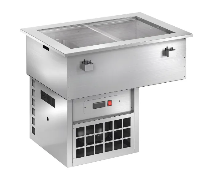 Cuve Réfrigérée en Inox de Maintient des Aliments Congelés sans Groupe Intégré - 2 Niveaux Prof. 150 mm - Distform