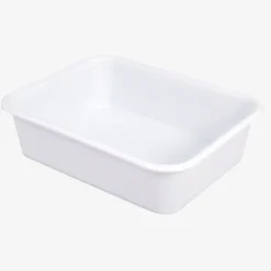 Cuvette rectangulaire profonde 20 L - blanc - Gilac