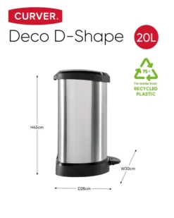 DECOBIN Poubelle à pédale 15L - Veba