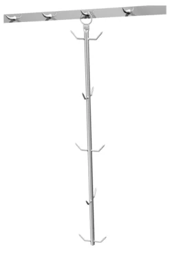 DESCENTE A CROCHETS INOX 304 AVEC 10 DENTS D.8 MM-L2G