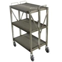 DESSERTE INOX PLIABLE 3 NIVEAUX-L2G