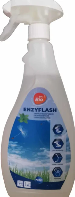Destructeur polbio enzyflash Flacon de 750ml - Lot de 3 Colis de 6 - Pollet Sa