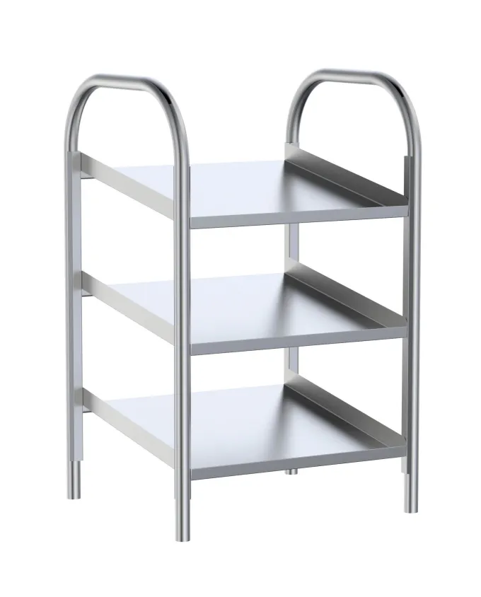 Distributeur d'assiettes de Table en Inox - 3 Étagères - Distform