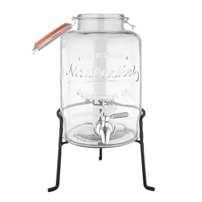 Distributeur d'Eau Rétro en Verre avec Socle 8,5 L - Olympia