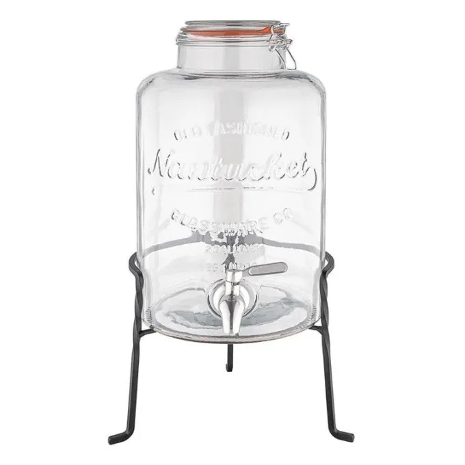 Distributeur d'Eau Rétro en Verre avec Socle 8,5 L - Olympia
