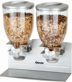 Distributeur de Céréales/Aliments Secs Double - 2 x 3,5 L - Bartscher