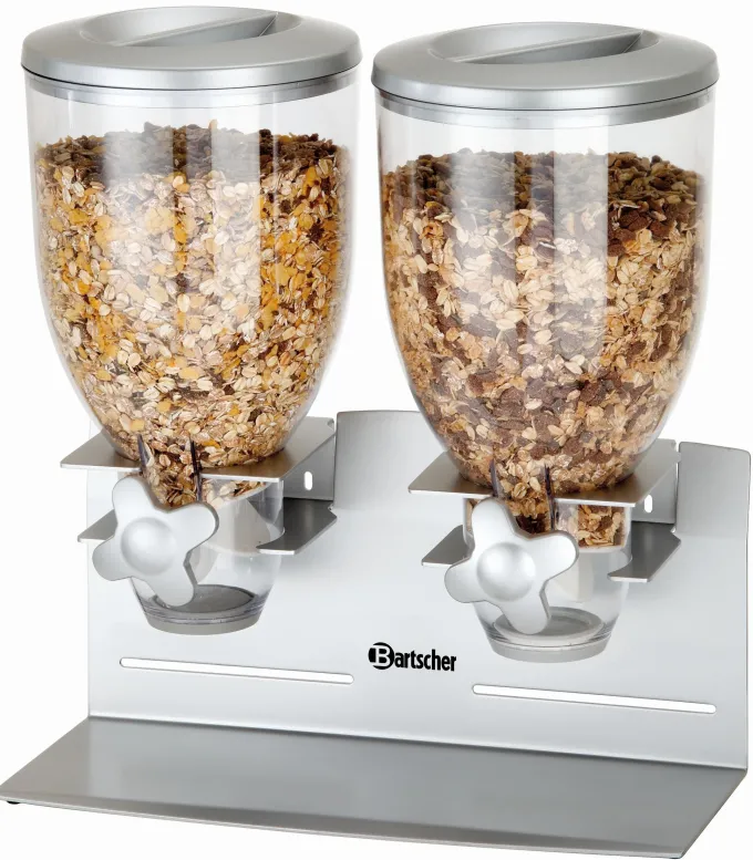 Distributeur de Céréales/Aliments Secs Double - 2 x 3,5 L - Bartscher