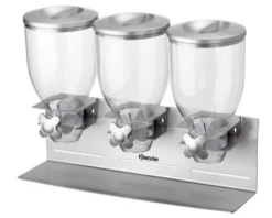 Distributeur de Céréales/Aliments Secs Triple - 3 x 3,5 L - Bartscher