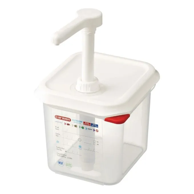 Distributeur de Sauce GN 1/6 Transparent 2,6 L - Araven