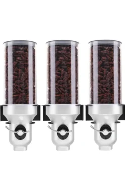 Distributeur Vrac d'Aliments Secs Mural FREE FLOW 3 x 2,5 Litres - IDM