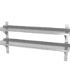 Double étagère murale réglable avec deux supports en acier 1400x300x(H)600 mm - Hendi