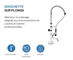 Douchette EC/EF 580 mm sur Plonge Monotrou - L2G