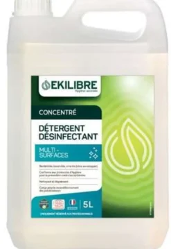Détergent Désinfectant Multi Surfaces Concentré - Lot de 8 Bidons de 5L - Action Pin