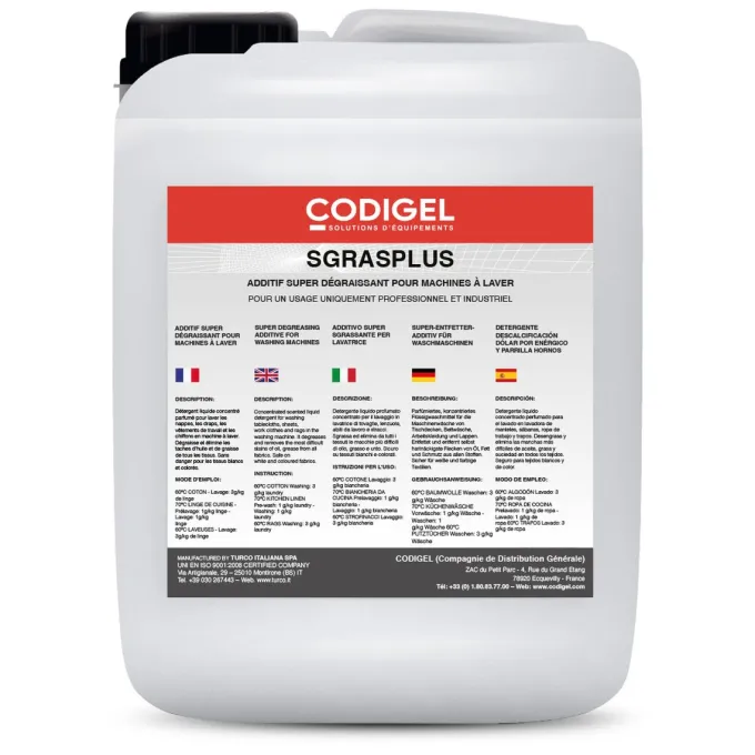 Détergent Liquide Dégraissant pour Lave-Linges - Bidon de 20 kg - Codigel