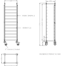 Echelle Démontable 12 GN 1/1 - Combisteel