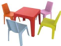 Ensemble 4 Chaises et Table pour Enfants JULIETA Intérieur Extérieur - Resol