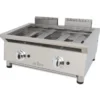 Ensemble de Cuisson Combiné FLEXI Série 600 - Meuble avec 2 Grilles et Frytop Chromé - Arilex