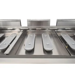 Ensemble de Cuisson Combiné FLEXI Série 600 - Meuble avec 2 Grilles et Frytop Chromé - Arilex