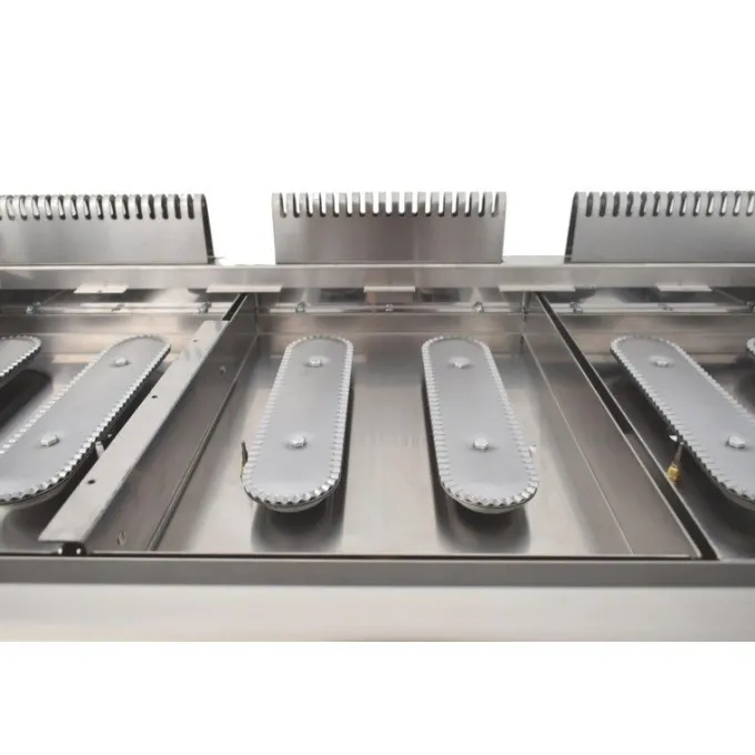 Ensemble de Cuisson Combiné FLEXI Série 600 - Meuble avec 2 Grilles et Frytop Chromé - Arilex