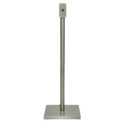 Ensemble pied + socle carré pour porte-menu LED - acier inoxydable, 125 cm - Securit