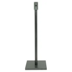 Ensemble pied + socle carré pour porte-menu LED - gris galvanisé, 135 cm - pour presentoir MCS-3A4-CS - Securit