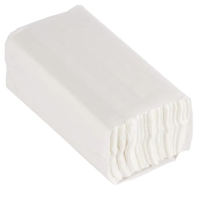 Essuie-Mains Pli en C Blanc Lot de 15 Paquets de 160 Feuilles - Jantex