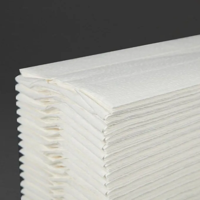 Essuie-Mains Pli en C Blanc Lot de 15 Paquets de 160 Feuilles - Jantex