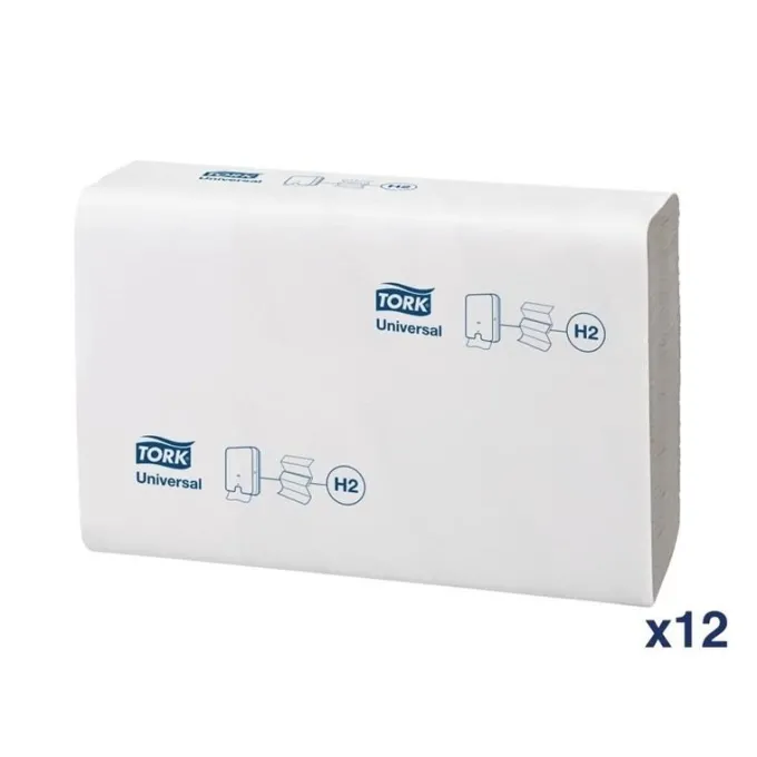Essuie-Mains 1 Pli Pliage en Z Lot de 12 Tork