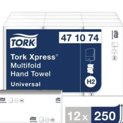 Essuie-Mains 1 Pli Pliage en Z Lot de 12 Tork