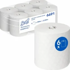 Essuie mains scott max 350m blanc colis de 6 rouleaux - Kimberly Clark