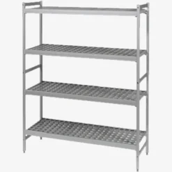 Etagère 4 niveaux Alu L132xP56xH180 - Gilac