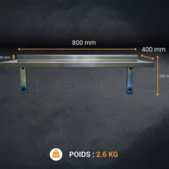 Etagères murale inox pleine console fixe - L2G