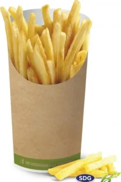 Etui à Frites Carton Biodégradable 85 mm Lot de 1400 - SDG
