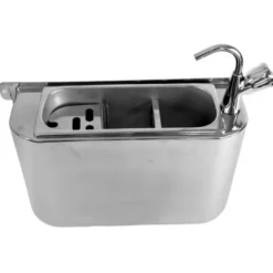 Evier pour Cuillère à Glace 410X120X270 mm - Avec Robinet et Trou d'Evacuation - Combisteel