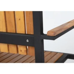 Fauteuil en Acier & Bois d'Acacia - Lot de 4 - Bolero