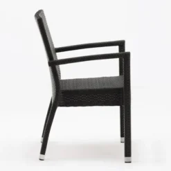 Fauteuils en rotin anthracite Bolero - Lot de 4