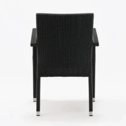 Fauteuils en rotin anthracite Bolero - Lot de 4