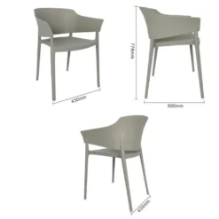 Fauteuils Lorenzo Café Gris - Lot de 2 - Bolero