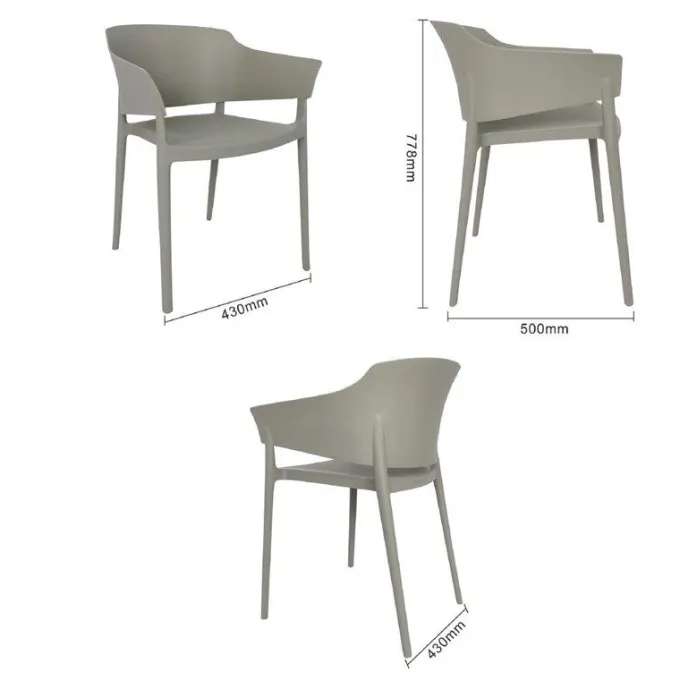 Fauteuils Lorenzo Café Gris - Lot de 2 - Bolero