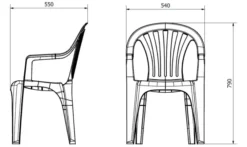 Fauteuil Terrasse PALS Anthracite - Set de 2 - Resol