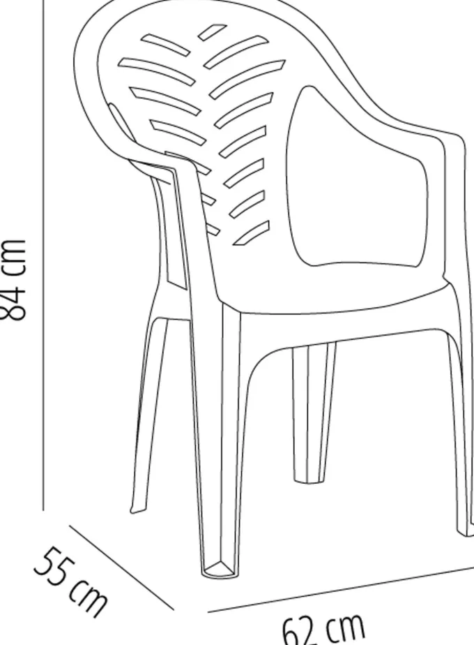 Fauteuil Terrasse PALS Anthracite - Set de 2 - Resol